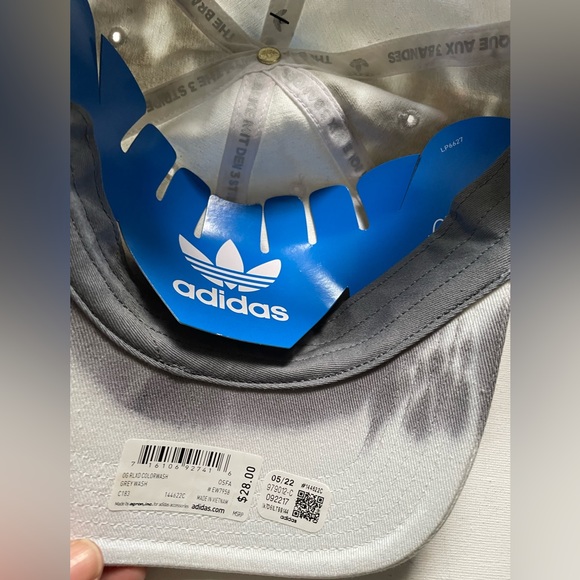 NWT Adidas Originals One Size Precurved Color Wash Tie-Dye Hat, Gray White. MEN - Picture 9 of 16